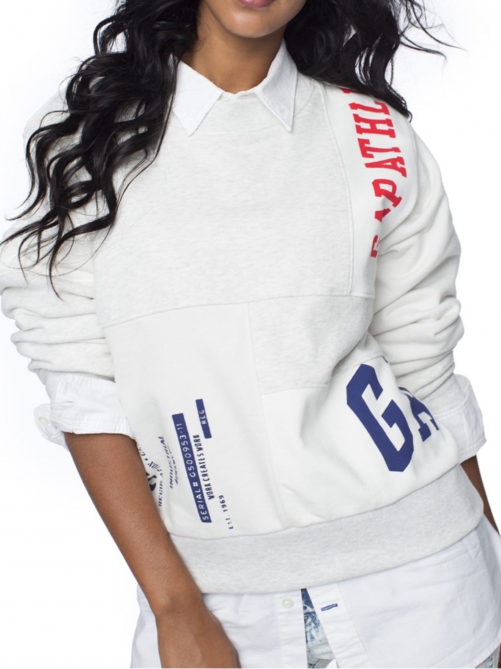 Gap White Logo Retro Style Sweatshirt